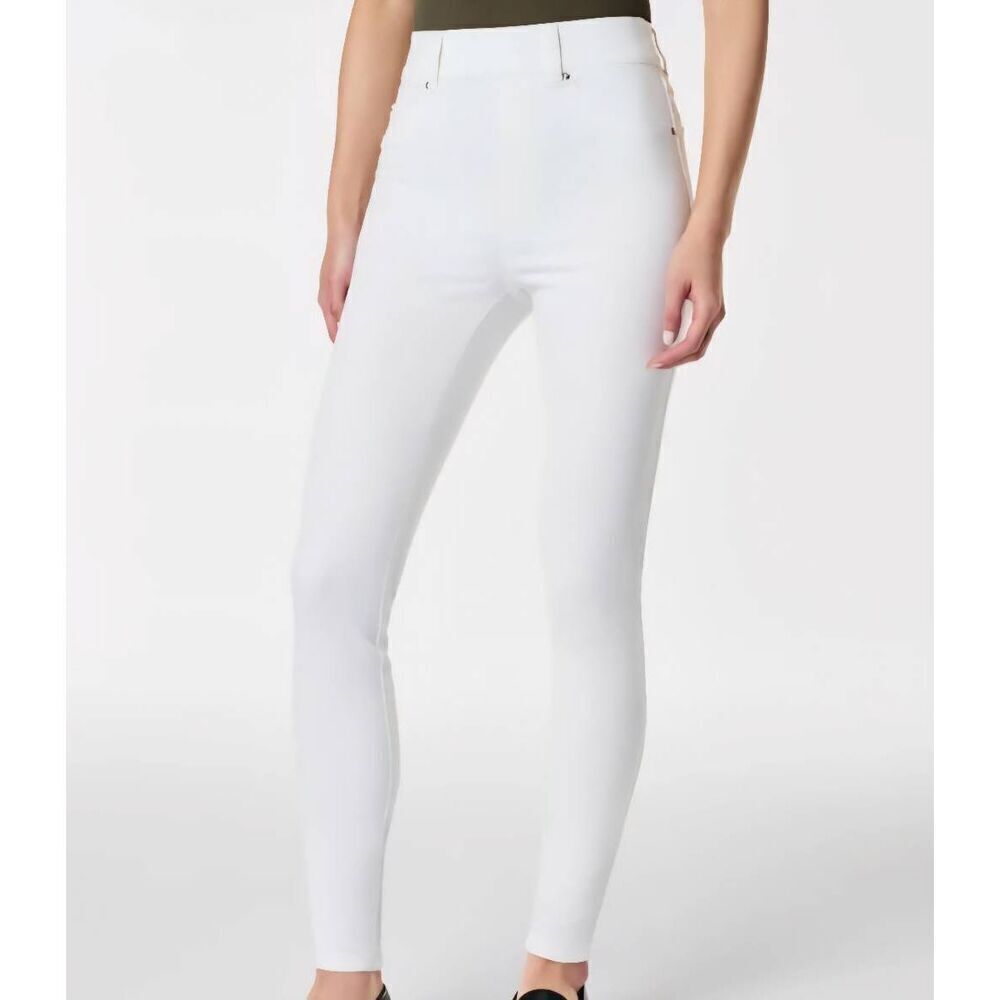 SPANX Pants Women's Medium White SPANXshape Everywear Ankle Skinny Pull On